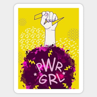 power girl fist up Sticker